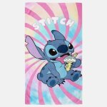 Serviette de plage enfant lilo & stitch rose