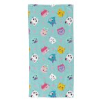 Serviette de plage gabby pandy pattes & amis polyester bleu