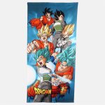 Serviette de plage imprim�e grand format dragon ball z bleu gris