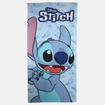 Serviette de plage imprim�e grand format lilo & stitch bleu ciel