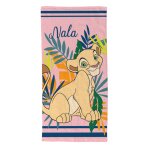 Serviette de plage nala roi lion tropical polyester rose