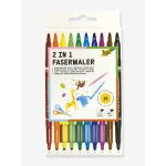 Set de 10 feutres double pointe folia multicolore