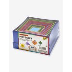 Set de 12 bo�tes en carton rainbow folia, carr�es multicolore