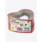 Set de 12 bo�tes en carton rainbow folia, en forme de c�ur multicolore