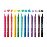 Set de 12 marqueurs parfum�s aux fruits couleurs vives et lavables pour enfants multicolor