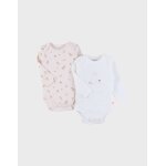 Set de 2 bodys coton blanc Set de 2 bodys coton blanc