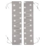 Set de 2 coussins d'assise pour tables de pique - nique enfan tlittle stars gris - motif toiles