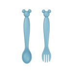 Set de 2 couverts silhouette mickey collector bleu