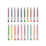 Set de 20 mini stylos gel parfums mini doodlers couleurs pailletes, non et pastel multicolor