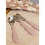 Set 3 couverts d'apprentissage inox rose