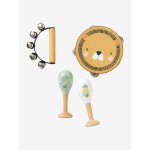 Set 3 instruments : maracas, tambourin, grelots en bois fsc® tanzanie Set 3 instruments : maracas, tambourin, grelots en bois fsc® tanzanie