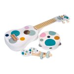 Set de 3 instruments de musique pour enfant avec guitare, tambourin et maracas  pois blanc