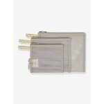 Set de 3 pochettes mesh l�ssig beige