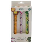 Set de 3 stylos gel effa�ables animaux lion, licorne, dino