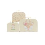 Set de 3 valises enfants vintage flowers multicolore