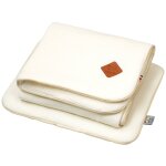 Set berceau couverture et coussin en gaze de coton jeanne cru