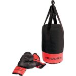 Set de boxe - sac et gants noir et rouge