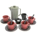 Set de caf� en filet 17 pcs vert