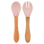 Set de couverts bb fourchette et cuillre rose clair