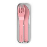 Set de couverts plastique végétal pocket rose blush Set de couverts plastique végétal pocket rose blush