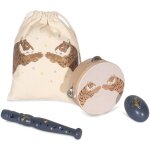 Set instruments musique beige, orange, bleu