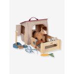 Set de jeu cheval avec �curie et sac enfant small foot marron