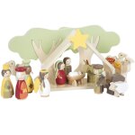 Set de jeu cr�che de no�l beige