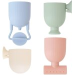 Set de jouets de bain bleu, vert, rose