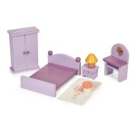 Set mobilier de chambre en bois accessoires pour maison de poupes multicolore