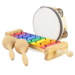 Set musical 3 instruments beige