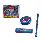 Set musical spiderman - tambourin, fl�te & harmonica bleu