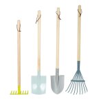 Set d'outils de jardinage beige