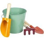 Set d'outils avec seau tiny garden vert