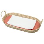 Set panier � langer : panier + matelas + drap - housse + tapis de change jeanne terracotta
