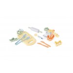 Set de p�tisserie pastel - 18 pi�ces en filet pastel