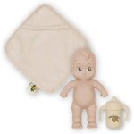 Set poupon et accessoires ecru, jaune, vert