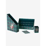 Set rangement bureau ecusson vert / bleu
