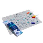 Set en silicone  colorier - chteau multi - coloured