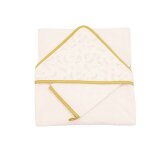 Set sortie de bain et gant leafy beige