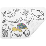 Set de table � colorier - oc�an blanc