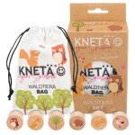 Set de tampons en bois, activit crative parent - enfant, animaux de la fort multicolor