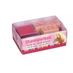 Set de tampons ma petite curie rose et beige