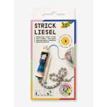 Set tricotin folia avec laine, aiguille � tricoter et aiguille � broder bleu