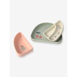 Set de vaisselle happy fruits en silicone l�ssig blush