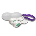 Set voyage de 2 couverts ergonomiques pour bébé vert Set voyage de 2 couverts ergonomiques pour bébé vert