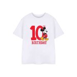 T - shirt 10ème anniversaire motif mickey mouse coton disney blanc T - shirt 10ème anniversaire motif mickey mouse coton disney blanc