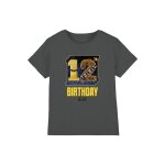 T - shirt 12me anniversaire motifs c - 3po et chewbacca style espace coton star wars charbon