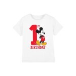 T - shirt 1er anniversaire motif mickey mouse coton disney blanc T - shirt 1er anniversaire motif mickey mouse coton disney blanc