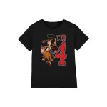 T - shirt 4ème anniversaire motif woody coton toy story i'm 4 noir T - shirt 4ème anniversaire motif woody coton toy story i'm 4 noir