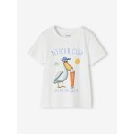 T - shirt animal ludique garçon blanc imprimé T - shirt animal ludique garçon blanc imprimé